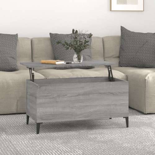 Stolić za kavu siva boja hrasta 90x44,5x45 cm konstruirano drvo - Sivi hrast sonoma 1 90 cm Cijena