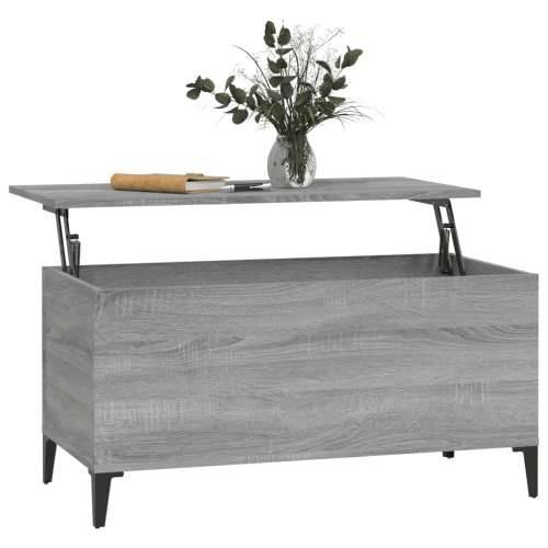 Stolić za kavu siva boja hrasta 90x44,5x45 cm konstruirano drvo - Sivi hrast sonoma 1 90 cm Cijena