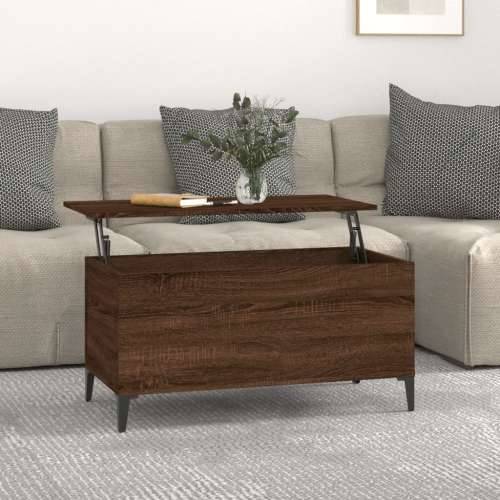 Stolić za kavu boja hrasta 90 x 44,5 x 45 cm konstruirano drvo - Smeđi hrast 1 90 cm Cijena