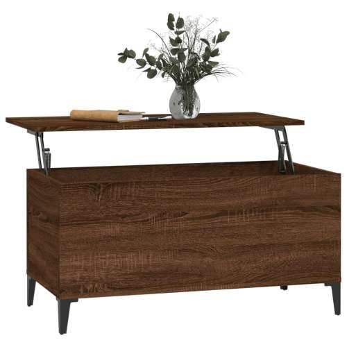 Stolić za kavu boja hrasta 90 x 44,5 x 45 cm konstruirano drvo - Smeđi hrast 1 90 cm Cijena