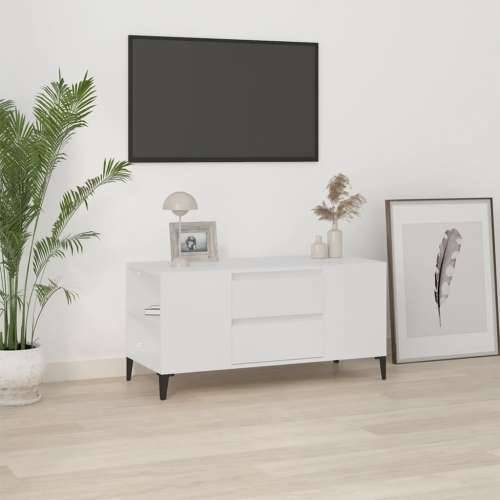 TV ormarić bijeli 102 x 44,5 x 50 cm od konstruiranog drva - Bijela 1 Cijena