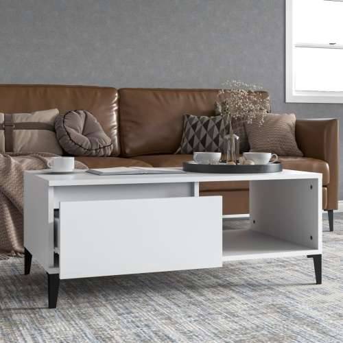 Stolić za kavu bijeli 90 x 50 x 36,5 cm od konstruiranog drva - Bijela 1 Cijena
