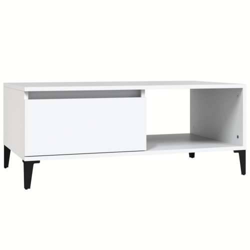 Stolić za kavu bijeli 90 x 50 x 36,5 cm od konstruiranog drva - Bijela 1 Cijena