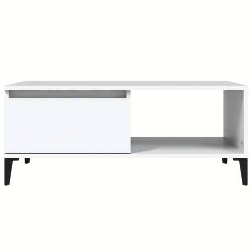 Stolić za kavu bijeli 90 x 50 x 36,5 cm od konstruiranog drva - Bijela 1 Cijena