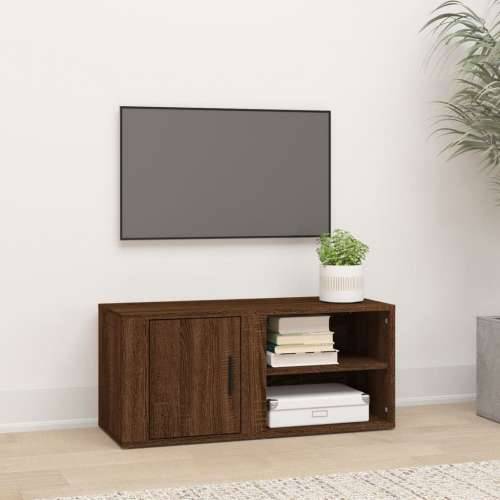 TV ormarić smeđa boja hrasta 80x31,5x36 cm konstruirano drvo - Smeđi hrast 1 Cijena