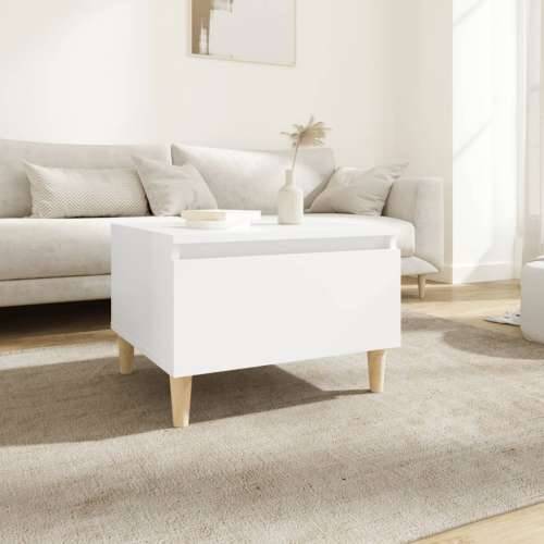 Bočni stolić bijeli 50 x 46 x 35 cm od konstruiranog drva Cijena
