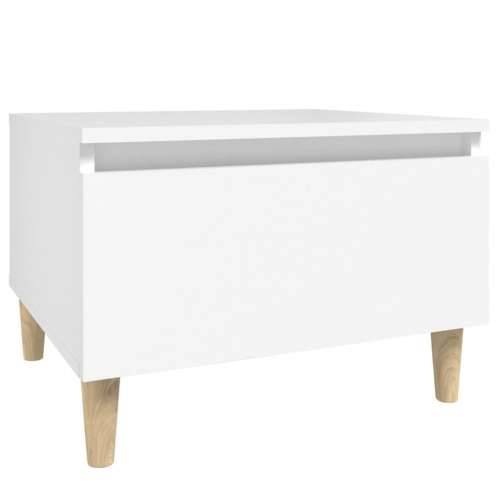 Bočni stolić bijeli 50 x 46 x 35 cm od konstruiranog drva Cijena