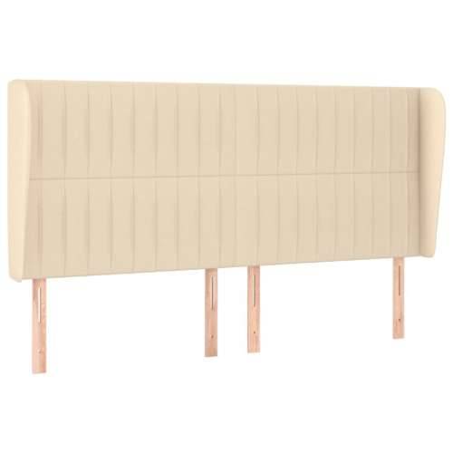 Krevet s oprugama i madracem krem 160x200 cm od tkanine - Krema 160 x 200 cm Okomite pruge Cijena