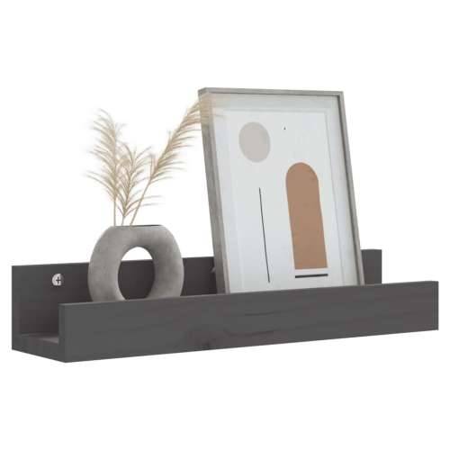 Zidne police 2 kom sive 50 x 12 x 9 cm od masivne borovine - Siva 50 x 12 x 9 cm 1 Cijena