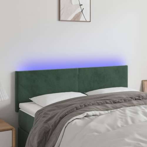 LED uzglavlje tamnozeleno 144x5x78/88 cm baršunasto - Tamnozelena 144 x 5 x 78/88 cm 1 Cijena