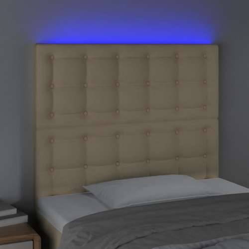 LED uzglavlje krem 100x5x118/128 cm od tkanine - Krema 100 x 5 x 118/128 cm 1 Cijena