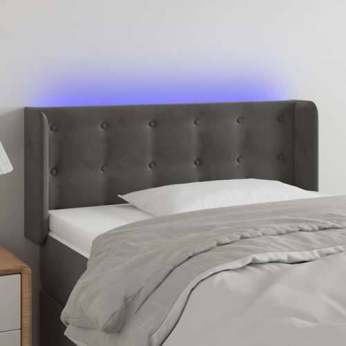 LED uzglavlje tamnosivo 83x16x78/88 cm baršunasto - Tamno siva 83 x 16 x 78/88 cm 1 Cijena