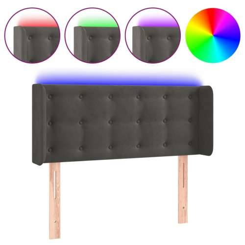 LED uzglavlje tamnosivo 83x16x78/88 cm baršunasto - Tamno siva 83 x 16 x 78/88 cm 1 Cijena