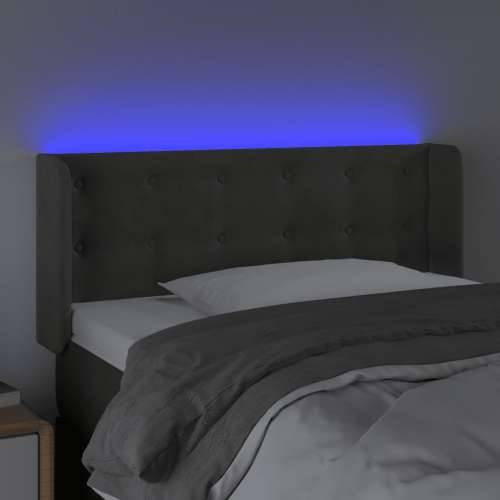 LED uzglavlje tamnosivo 83x16x78/88 cm baršunasto - Tamno siva 83 x 16 x 78/88 cm 1 Cijena