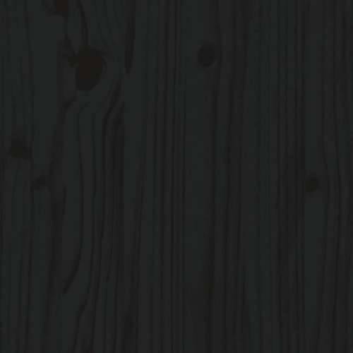 Komoda crna 110 x 40 x 78 cm od masivne borovine Cijena