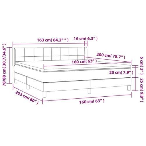 Krevet s oprugama i madracem crni 160x200 cm od tkanine - Crna 160 x 200 cm Blok s kvadratima Cijena