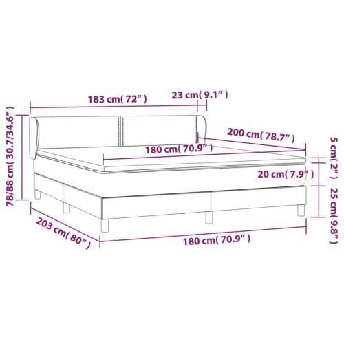 Krevet s oprugama i madracem krem 180x200 cm od tkanine - Krema 180 x 200 cm Obično s čavlima Cijena