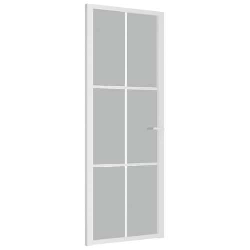 Unutarnja vrata 76 x 201,5 cm bijela od mat stakla i aluminija Cijena