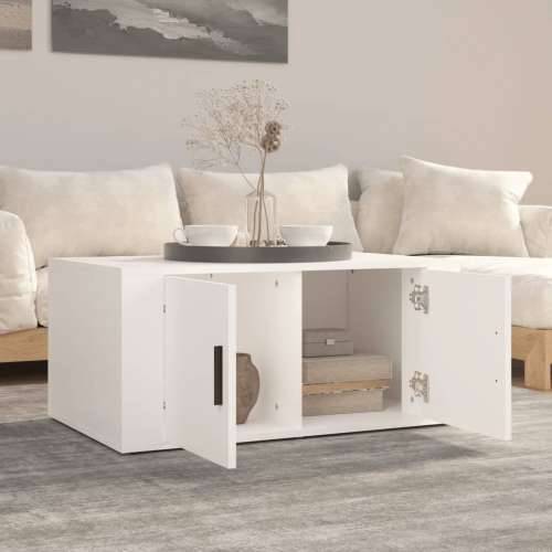 Stolić za kavu bijeli 80 x 50 x 36 cm od konstruiranog drva - Bijela 1 Cijena