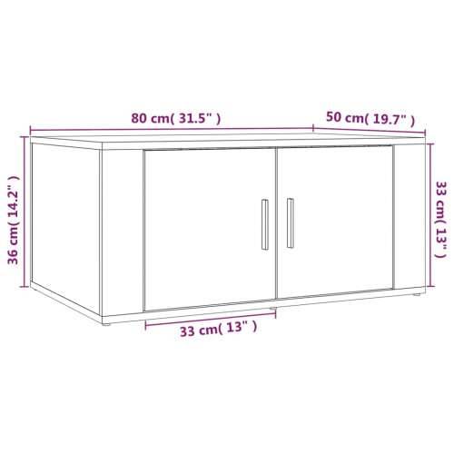 Stolić za kavu bijeli 80 x 50 x 36 cm od konstruiranog drva - Bijela 1 Cijena