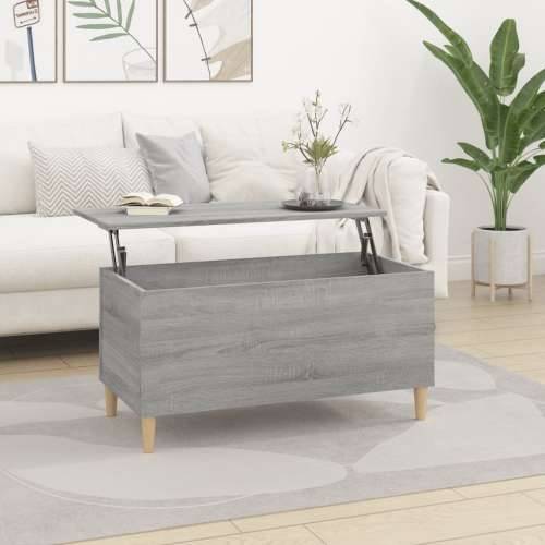 Stolić za kavu siva boja hrasta 90x44,5x45 cm konstruirano drvo - Sivi hrast sonoma 1 90 cm Cijena