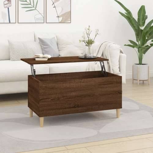 Stolić za kavu boja hrasta 90 x 44,5 x 45 cm konstruirano drvo - Smeđi hrast 1 90 cm Cijena
