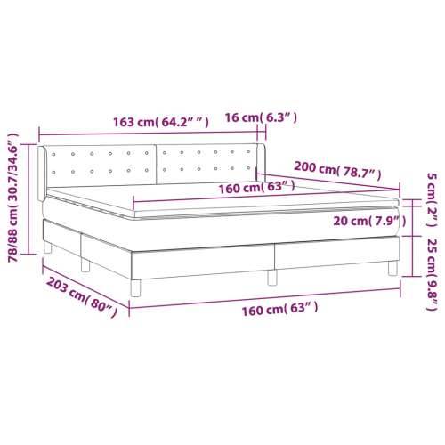 Krevet s oprugama i madracem krem 160x200 cm od tkanine Krema 160 x 200 cm gumbi Cijena