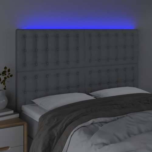 LED uzglavlje svjetlosivo 144x5x118/128 cm od tkanine - Svjetlosiva 144 x 5 x 118/128 cm 1 Cijena