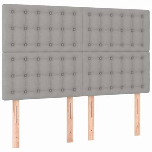 LED uzglavlje svjetlosivo 144x5x118/128 cm od tkanine - Svjetlosiva 144 x 5 x 118/128 cm 1 Cijena