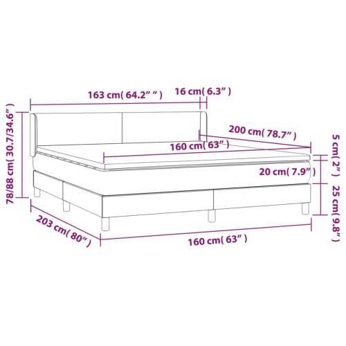 Krevet s oprugama i madracem krem 160x200 cm od tkanine Krema 160 x 200 cm Gladak dizajn Cijena