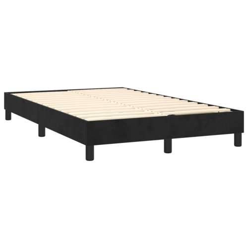 Krevet box spring s madracem LED crni 120 x 200 cm baršun - Crna 120 x 200 cm gumbi Cijena