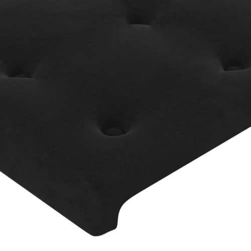 Krevet box spring s madracem LED crni 120 x 200 cm baršun - Crna 120 x 200 cm gumbi Cijena