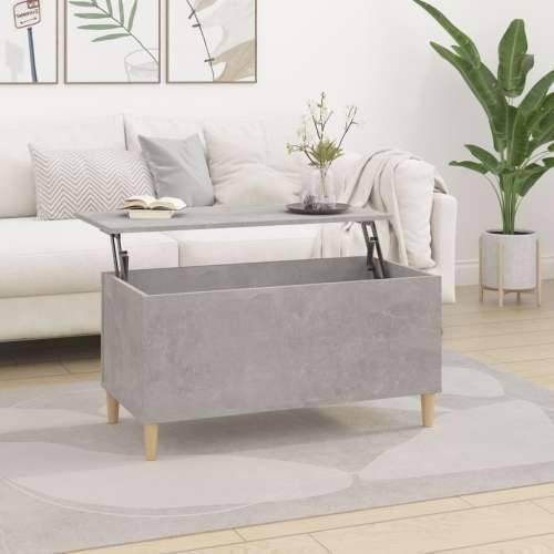 Stolić za kavu siva boja betona 90x44,5x45 cm konstruirano drvo - Beton siva 1 90 cm Cijena