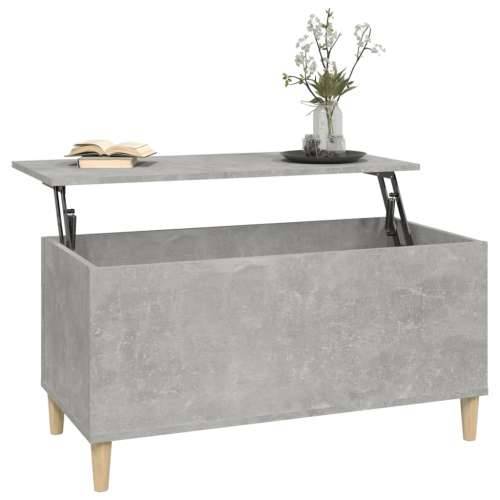 Stolić za kavu siva boja betona 90x44,5x45 cm konstruirano drvo - Beton siva 1 90 cm Cijena