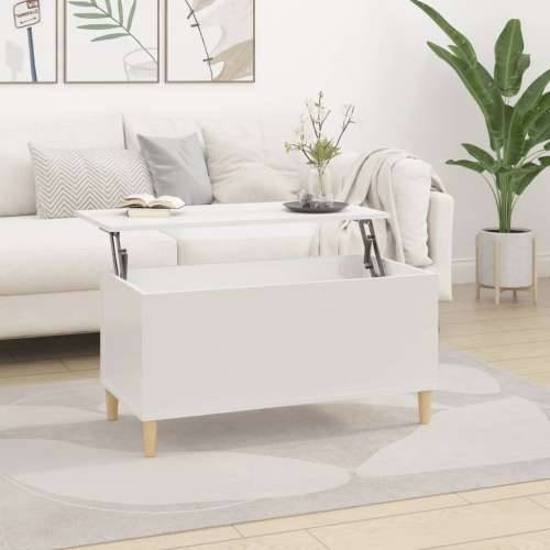 Stolić za kavu sjajni bijeli 90x44,5x45 cm konstruirano drvo - Visoko sjajno bijela 1 90 cm Cijena