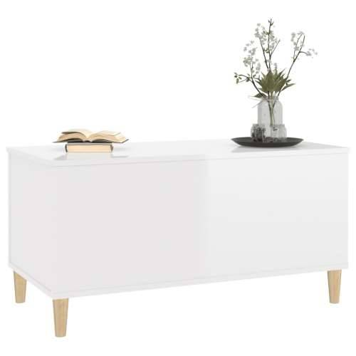 Stolić za kavu sjajni bijeli 90x44,5x45 cm konstruirano drvo - Visoko sjajno bijela 1 90 cm Cijena