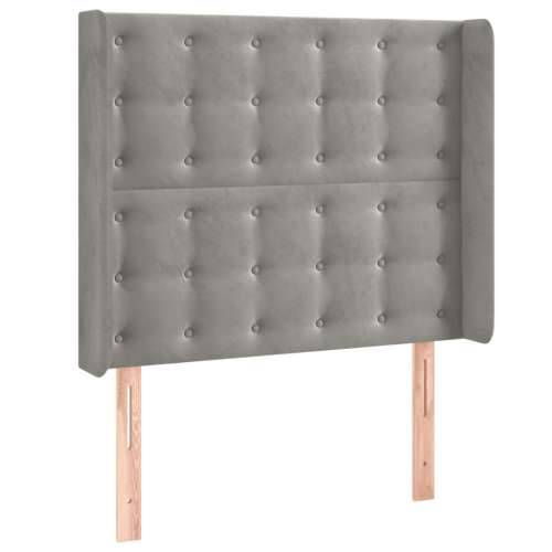 LED uzglavlje svjetlosivo 103 x 16 x 118/128 cm baršunasto - Svjetlosiva 103 x 16 x 118/128 cm 1 Cijena