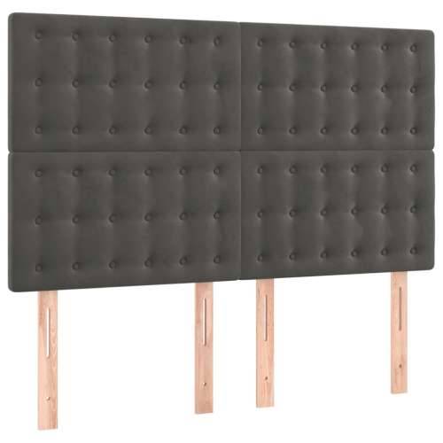 LED uzglavlje tamnosivo 144x5x118/128 cm baršunasto - Tamno siva 144 x 5 x 118/128 cm 1 Cijena
