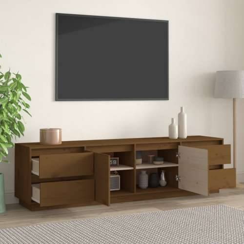 TV ormarić smeđa boja meda 176 x 37 x 47,5 cm masivna borovina - boja meda 1 Cijena