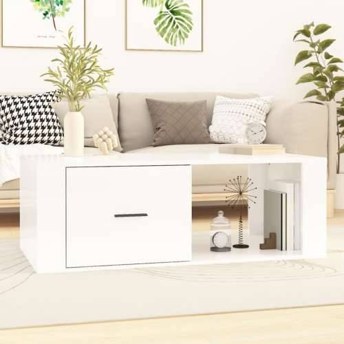 Stolić za kavu sjajni bijeli 100x50,5x35 cm konstruirano drvo - Visoko sjajno bijela 1 Cijena