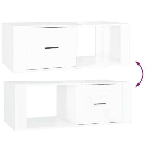Stolić za kavu sjajni bijeli 100x50,5x35 cm konstruirano drvo - Visoko sjajno bijela 1 Cijena