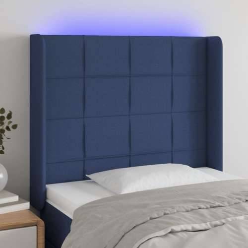 LED uzglavlje plavo 93 x 16 x 118/128 cm od tkanine - Plava 93 x 16 x 118/128 cm 1 Cijena