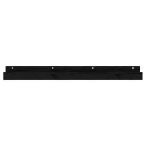 Zidne police 2 kom crne 110 x 12 x 9 cm od masivne borovine - Crna 110 x 12 x 9 cm 1 Cijena