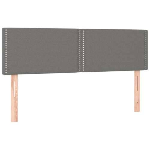 Krevet box spring s madracem LED tamnosivi 140x200 cm tkanina - Tamno siva 140 x 200 cm Obično s čavlima Cijena