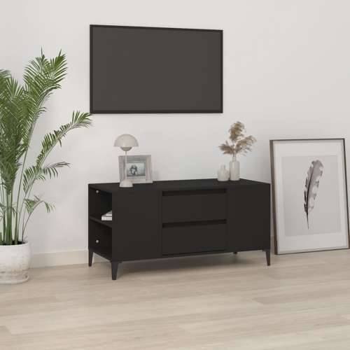 TV ormarić crni 102 x 44,5 x 50 cm od konstruiranog drva - Crna 1 Cijena