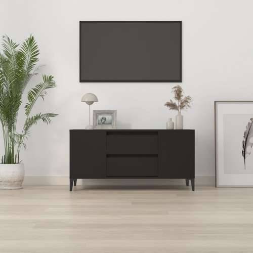TV ormarić crni 102 x 44,5 x 50 cm od konstruiranog drva - Crna 1 Cijena