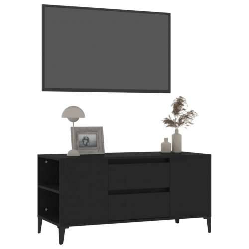 TV ormarić crni 102 x 44,5 x 50 cm od konstruiranog drva - Crna 1 Cijena