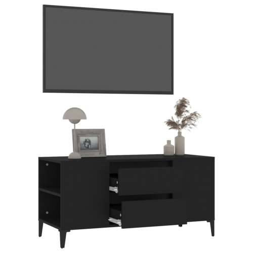 TV ormarić crni 102 x 44,5 x 50 cm od konstruiranog drva - Crna 1 Cijena