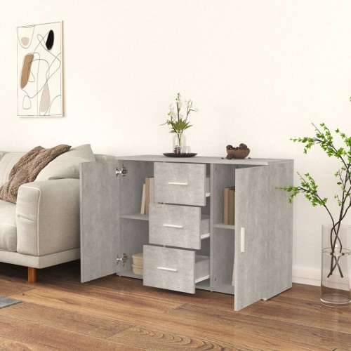 Komoda siva boja betona 91 x 29,5 x 65 cm od konstruiranog drva - Beton siva 1 Cijena