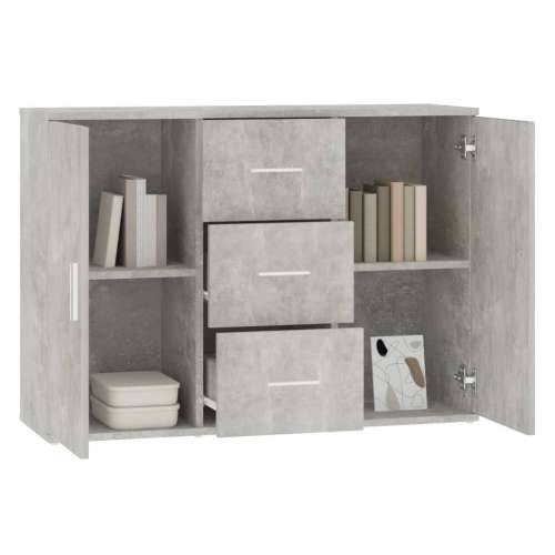 Komoda siva boja betona 91 x 29,5 x 65 cm od konstruiranog drva - Beton siva 1 Cijena